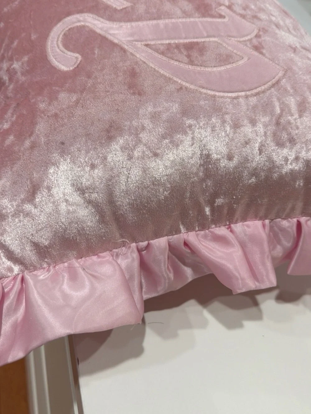 Pink Velvet Decorative Pillow - Plush Home Bedding